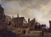 Jan van der Heyden Imagine the church and buildings oil painting artist
